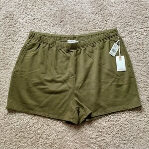 NWT Good American Cotton Blend Athleisure Loungewear Comfy Casual Plus Shorts
